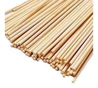 Craft Wooden Sticks 100Pcs Round Wooden Stick DIY Handmade Building Model Material Solid Wood Small Woodworking Tools(150mm 3.0mm)