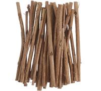 Craft Wooden Sticks 100pcs Wooden Stick Long Wood Log Sticks for DIY Crafts Branch Tree Bark Discs