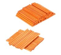 Craft Wooden Sticks 200pcs Counting Sticks Wood Multi-Color Rods Mathematics Teaching Aids Learning Tool for Art Toy Building 68mm*4mm(Orange)