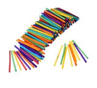 Craft Wooden Sticks 500pcs Wood Sticks Match Rods Colorful Puzzle Mathematics Teaching Craft Wooden for DIY