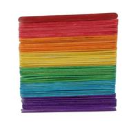 Craft Wooden Sticks 50Pcs Wooden Sticks for Tinkering Colorful Wooden Sticks Craft Wooden Sticks for DIY Craft(S)