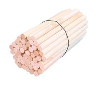 Craft Wooden Sticks Balsa， Wooden Craft Sticks Multicolor 6mm x 150mm Pack of 50 for DIY Building Model Woodworking(Natural)