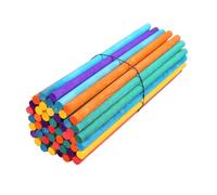 Craft Wooden Sticks Balsa， Wooden Craft Sticks Multicolor 6mm x 150mm Pack of 50 for DIY Building Model Woodworking(Multi-Colored)