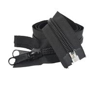 Craft Zipper 10# Black Open-End Long Zip Length 100/120/150cm, High Elasticity Nylon Zippers, Large Sewing Closure Zipper 1pc(80cm)