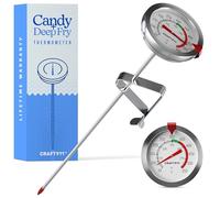 CRAFT911 Candy Thermometer with Pot Clip - Deep Fry Oil Thermometer for Frying and Candle Making