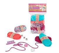 Craftabelle Finger Knitting Kit, 11-Piece Scarf Making Craft Set
