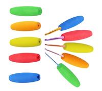 Craftbay 5PCS Crochet Hook Grips Crochet Hook Holder -EVA Crochet Hook Grips for Arthritis Crafting Enthusiasts fit for Handle Full Set 2mm-10mm (Multi)