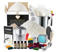 CraftBud Candle Making Kit - 56 Pieces Soy Candle Making Kit - Complete Candle Maker Kit - Best Candle Maker Kit for Adults and Beginners - Candle Kit with 16 Colors