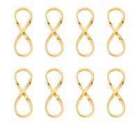 Craftdady 10 Pcs Golden Connector Charms Loose Brass Infinity Symbol Pendants 14K Gold Plated Link Charms for Jewellery Making DIY Necklace Bracelet Earrings Crafts