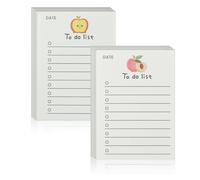 Craftdady 100 Sheets Fruit Theme Shopping List Pads | Apple Peach To Do List Notepad Cute Daily Planner for Home Office Reminders