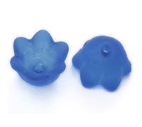 Craftdady 100pcs Frosted Flower Bead Caps Tulip Floral End Cap Matte for Jewellery Making DIY Crafts Home Decoration, Blue