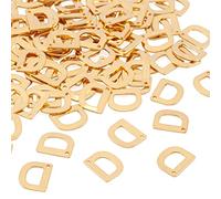 Craftdady 100pcs Golden Alphabet A-Z Letter Pendants English Initial L Letter Charms for Bracelet Necklace Jewelry Making DIY Accessories