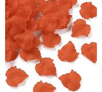 Craftdady 100pcs Transparent Frosted Acrylic Leaf Pendants Plastic Bead Charm with Vein 24x22.5mm for DIY Jewellery Making Crafting, Maple/Orange Red
