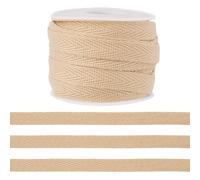 Craftdady 10m Twill Webbing Tape 10mm Polycotton Herringbone Ribbon Grosgrain Trim Bias Binding Tape for Sewing DIY Crafts Gift Wrapping