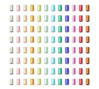 Craftdady 120G Round Glass Bugle Beads Baking Paint Glass Tube Beads Silver Lined Tube Seed Bead 2-5x1.8-2mm for Jewelry Making DIY Bracelet Necklace Earrings Crafts