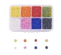Craftdady 12500pcs 12/0 Glass Seed Beads 2mm Small Pony Beads Mixed Colors for DIY Crafting Jewelry Making