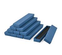 Craftdady 12Pcs Long Rectangle Black Cardboard Boxes Jewelry Gift Box with Lids Bracelets Necklace Storage Display Box Case for Watches Gifts Storage, Steel Blue, 21x4x2cm