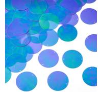 Craftdady 150pcs Purple Dream Catcher Link Charms Big Colorful Sequin Wind Chime Links Flat Round Disc Rainbow Iridescent Connector Links Charms Pendants 52mm for DIY Craft Jewelry Making