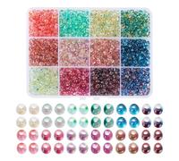 Craftdady 180G Fringe Teardrop Seed Beads Gradient Glass Seed Beads Transparent Colorful Teardrop Glass Bead 5x3.5-4mm for Jewelry Making DIY Bracelet Earrings Crafts