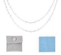 Craftdady 1M 925 Sterling Silver Paperclip Chains, 4x1.7mm, Modern Unisex Jewelry Making Chains for Kids & Adults