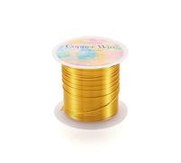 Craftdady 20 Gauge Tarnish Resistant Gold Copper Jewelry Wire 26FT x 0.8mm Bendable Craft Wires Long-Lasting Plated for Sculpting Armature Jewellery Making