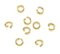 Craftdady 200pcs Stainless Steel Jump Rings 5mm Strong Metal Open Golden Link Ring Connector for Jewellery Necklace Earring Crafts Making