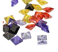 Craftdady 20pcs 4mm Cubic Zirconia Stone Colorful Loose CZ Rhinestone Faceted Cabochons for Earring Bracelet Pendants Jewelry DIY Craft Making