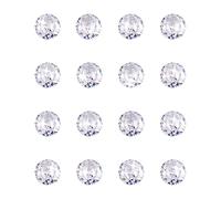 Craftdady 20pcs 6mm Clear Cubic Zirconia Stone Loose CZ Rhinestone Faceted Cabochons for Earring Bracelet Pendants Jewelry DIY Craft Making