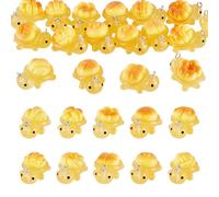 Craftdady 20Pcs Turtle Charms Kawaii Turtle Transparent Reisn Bread-shaped Pendants Orange 3D Cute Mini Sea Animal Charms for Jewelry Necklace Bracelet Making DIY Craft Supplies