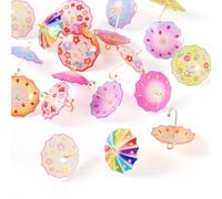 Craftdady 20pcs Umbrella Acrylic Pendants Cute Colorful Dangle Earring Charms Lovely Umbrella Hang Ornament Necklace Pendants 21.5x22 mm for DIY Craft Keychain Jewelry Making