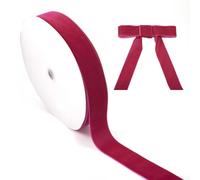 Craftdady 25 Yards Single Face Velvet Ribbons 1-5/8 inch 40mm Flocking Craft Ribbon Decorative Velvet Ribbons for Gift Wrapping Bowknot Making Clothes Decor, Deep Pink