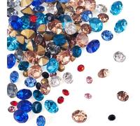 Craftdady 360Pcs Glass Rhinestone Cabochons Pointed Back Diamond Shape Charms No Hole Beads Mini Faceted Crystal Cabochons for Earring Nail Art Craft Jewelry Making Phone Case Decorations