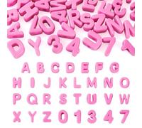 Craftdady 36Pcs Acrylic Letter Beads European Initial 26 Letters A-Z and Number DIY Spacer Beads Violet Large Hole Bead for Key Chains Bag Jewelry Necklaces Earrings Making