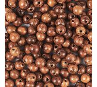Craftdady 400pcs 6mm Natural Waxed Round Wood Beads Wooden Ball Spacer Loose Beads with 1.4mm Hole for Jewelry Crafts Making