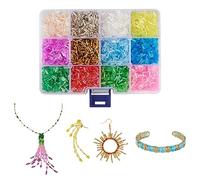 Craftdady 4800 Pcs Ceylon Glass Twist Bugle Beads 6.5-7.5x1.8-2mm Transparent Glass Seed Beads Mini Embroidery Bead for Jewelry Making DIY Bracelet Necklace Crafts