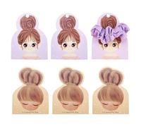 Craftdady 50 Pcs Cute Hair Tie Display Cards Headband Hairpin Hair Clip Bow Paper Display Holder Hang Tag for Hair Accessories Organizing