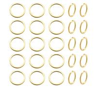 Craftdady 50Pcs Brass Circle Open Bezel Charms Connector 25mm Hollow Earring Links Findings for Necklaces Bracelets Creations (Golden)