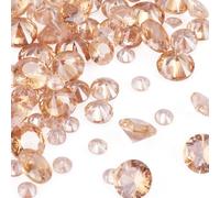 Craftdady 60Pcs Faceted CZ Stones Charms Cubic Zirconia Pendants Diamonds Shape Dangle Charms 3 Size for Earring Bracelet Necklace Jewelry Making DIY Crafts, Sandy Brown