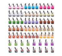 Craftdady 76pcs Mini Resin Bubble Milk Tea Bottle Charms Beads Figurine Fruit Tea Necklace Earring Dangle Pendants for DIY Crafts Hanging Keychain Bag Decoration