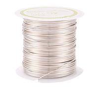 Craftdady 8Meter x 0.8mm Silver Copper Wire Long Lasting Plated Tarnish Resistant Craft Wire For Sculpting Armature Jewellery Making