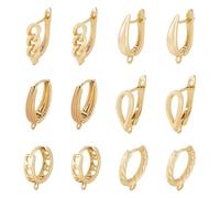 Craftdady Hoop Earring Findings Dangle Earring Round Hooks Teardrop Shape Open Ring Clip Stud Earring Hook for Earring Jewelry Makingraftdady, Brass, No Gemstone