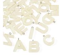 Craftdady Luminous Letter Pendants Letter A-Z Resin Dangle Earring Pendants Glow in the Dark Alphabet Charms Letter Hang Ornament for DIY Craft Necklace Jewelry Making, Non-Precious Metal, No Gemstone