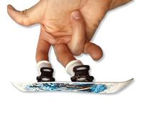 CRAFTED INGENUITY Finger Sliders The Frostborn Flier - Mini Snowboard for Fingers with Black Bindings | Fingerboard Snowboard Toy, Snowboarding Gift, Desk Decor & Fidget Toy for Snowboarders