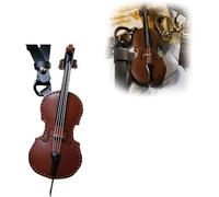 Crafted Leather Violin & Cello Keychain, Miniature Musical Instrument Keychain, Vintage Crafted Leather Violin Cello, Miniature Musical Instrumen Keychain for Music Lovers (1Pcs)