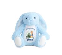 Crafted Memories - Personalised Baby Teddy | Customisable Soft Toy for 1st Christmas | Ideal Keepsake for Boys & Girls | Baby & Brother Matching Items | Giraffe, Blue Merry Xmas