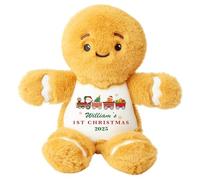 Crafted Memories - Personalised Baby Teddy | Customisable Soft Toy for 1st Christmas | Ideal Keepsake for Boys & Girls | Baby & Brother Matching Items | Gingerbread man, Santa's Train