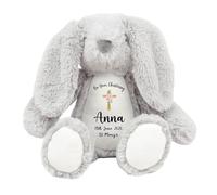 Crafted Memories - Personalised Christening Plush Bunny | Custom Name, Date & Church | Ideal Baptism Keepsake for Boys & Girls | Commemorate Baby Milestones | 1st Birthday Teddy, Newborn Keepsake