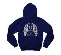 Crafted Memories Personalised Unisex Memorial Hoodie UK | Custom Text | Men's Women's Remembrance (UK, Alpha, XL, Regular, Regular, Oxford Navy, Standard Hoodie)