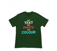 Crafted Memories - Personalised Unisex T-Shirt | Custom Text & Image | Funny Military Green Tee | in-House Design | Cotton, Military Green, S