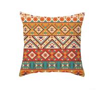 Crafted Peach Skin Velvet Pillowcase with Retro Ethnic Designs for Stylish Home Furnishings (YX2003-1)